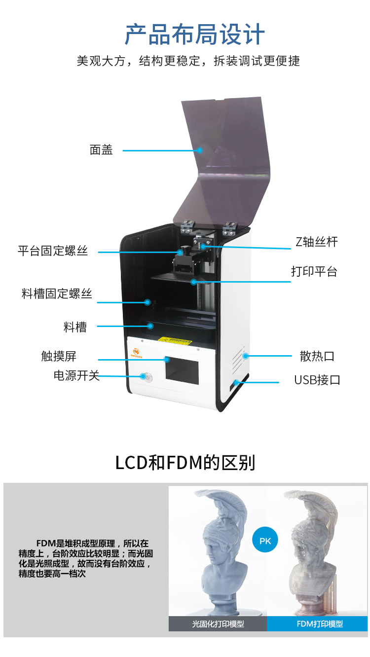 桌面級光固化3D打印機(圖9) 桌面級光固化3D打印機(圖9)
